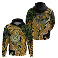 Wallis and Futuna Victory Day Zip Hoodie Since 1945 with Polynesian Platinum Floral Tribal LT9 - Polynesian Pride