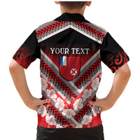 Personalised Wallis et Futuna Family Matching Mermaid Dress and Hawaiian Shirt Hibiscus and Polynesian Tribal Tattoos LT9 - Polynesian Pride