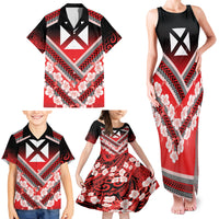 Personalised Wallis et Futuna Family Matching Tank Maxi Dress and Hawaiian Shirt Hibiscus and Polynesian Tribal Tattoos LT9 - Polynesian Pride