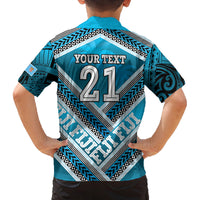 Custom Fiji Rugby Family Matching Off The Shoulder Long Sleeve Dress and Hawaiian Shirt Fijian Warrior With Polynesian Tribal Tattoos LT9 - Polynesian Pride