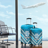 Custom Fiji Rugby Luggage Cover Fijian Warrior With Polynesian Tribal Tattoos LT9 - Polynesian Pride