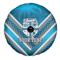 Custom Fiji Rugby Spare Tire Cover Fijian Warrior With Polynesian Tribal Tattoos LT9 - Polynesian Pride