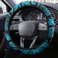 Custom Fiji Rugby Steering Wheel Cover Fijian Warrior With Polynesian Tribal Tattoos LT9 - Polynesian Pride