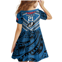 Custom Manuma Samoa Rugby Family Matching Mermaid Dress and Hawaiian Shirt Ula fala Samoan Siva Tau Tribal LT9 - Polynesian Pride