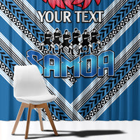Custom Manuma Samoa Rugby Window Curtain Ula fala Samoan Siva Tau Tribal