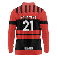 New Zealand Rugby Pacific Custom Long Sleeve Polo Shirt Whatumoana Classic Retro 2025 LT9 - Polynesian Pride
