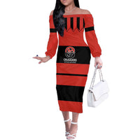 New Zealand Rugby Pacific Custom Off The Shoulder Long Sleeve Dress Whatumoana Classic Retro 2025