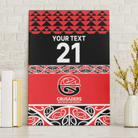 New Zealand Rugby Pacific Custom Canvas Wall Art Whatumoana Maori Kowhaiwhai Pattern
