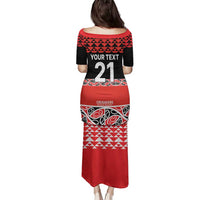 New Zealand Rugby Pacific Custom Family Matching Puletasi and Hawaiian Shirt Whatumoana Maori Kowhaiwhai Pattern LT9 - Polynesian Pride