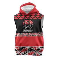 New Zealand Rugby Pacific Custom Sleeveless Hoodie Whatumoana Maori Kowhaiwhai Pattern LT9 Blue - Polynesian Pride