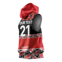 New Zealand Rugby Pacific Custom Sleeveless Hoodie Whatumoana Maori Kowhaiwhai Pattern LT9 - Polynesian Pride
