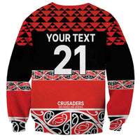 New Zealand Rugby Pacific Custom Sweatshirt Whatumoana Maori Kowhaiwhai Pattern