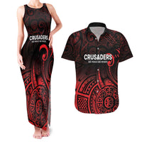 New Zealand Rugby Pacific Custom Couples Matching Tank Maxi Dress and Hawaiian Shirt Whatumoana Maori Tribal Tattoo LT9 Gold - Polynesian Pride