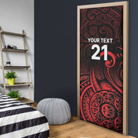 New Zealand Rugby Pacific Custom Door Cover Whatumoana Maori Tribal Tattoo LT9 - Polynesian Pride