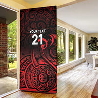 New Zealand Rugby Pacific Custom Door Cover Whatumoana Maori Tribal Tattoo LT9 - Polynesian Pride