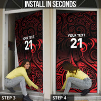 New Zealand Rugby Pacific Custom Door Cover Whatumoana Maori Tribal Tattoo LT9 - Polynesian Pride