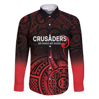 New Zealand Rugby Pacific Custom Family Matching Mermaid Dress and Hawaiian Shirt Whatumoana Maori Tribal Tattoo LT9 Dad's Shirt - Long Sleeve Gold - Polynesian Pride