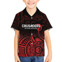 New Zealand Rugby Pacific Custom Family Matching Off The Shoulder Long Sleeve Dress and Hawaiian Shirt Whatumoana Maori Tribal Tattoo