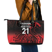 New Zealand Rugby Pacific Custom Leather Tote Bag Whatumoana Maori Tribal Tattoo LT9 - Polynesian Pride