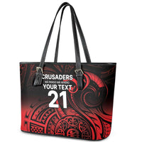 New Zealand Rugby Pacific Custom Leather Tote Bag Whatumoana Maori Tribal Tattoo LT9 - Polynesian Pride