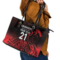 New Zealand Rugby Pacific Custom Leather Tote Bag Whatumoana Maori Tribal Tattoo LT9 - Polynesian Pride
