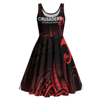 New Zealand Rugby Pacific Custom Midi Dress Whatumoana Maori Tribal Tattoo LT9 Gold - Polynesian Pride