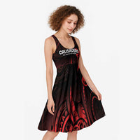 New Zealand Rugby Pacific Custom Midi Dress Whatumoana Maori Tribal Tattoo LT9 - Polynesian Pride
