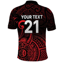 New Zealand Rugby Pacific Custom Polo Shirt Whatumoana Maori Tribal Tattoo