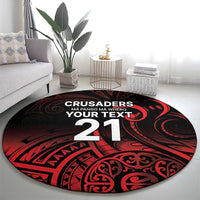 New Zealand Rugby Pacific Custom Round Carpet Whatumoana Maori Tribal Tattoo LT9 - Polynesian Pride