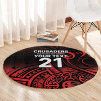 New Zealand Rugby Pacific Custom Round Carpet Whatumoana Maori Tribal Tattoo LT9 - Polynesian Pride