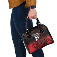 New Zealand Rugby Pacific Custom Shoulder Handbag Whatumoana Maori Tribal Tattoo LT9 - Polynesian Pride