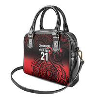 New Zealand Rugby Pacific Custom Shoulder Handbag Whatumoana Maori Tribal Tattoo LT9 - Polynesian Pride