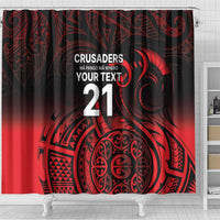 New Zealand Rugby Pacific Custom Shower Curtain Whatumoana Maori Tribal Tattoo LT9 - Polynesian Pride