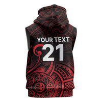 New Zealand Rugby Pacific Custom Sleeveless Hoodie Whatumoana Maori Tribal Tattoo LT9 - Polynesian Pride