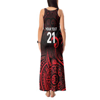 New Zealand Rugby Pacific Custom Tank Maxi Dress Whatumoana Maori Tribal Tattoo LT9 - Polynesian Pride