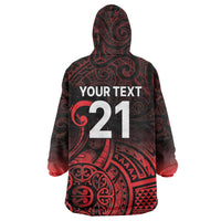 New Zealand Rugby Pacific Custom Wearable Blanket Hoodie Whatumoana Maori Tribal Tattoo LT9 - Polynesian Pride