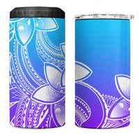 Polynesian Tribal Plumeria Flowers 4 in 1 Can Cooler Tumbler Gradient Purple Vibe LT9 One Size: 16 oz Gradient Purple - Polynesian Pride