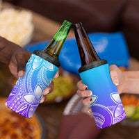 Polynesian Tribal Plumeria Flowers 4 in 1 Can Cooler Tumbler Gradient Purple Vibe LT9 - Polynesian Pride