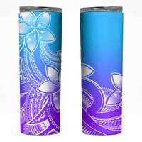Polynesian Tribal Plumeria Flowers Skinny Tumbler Gradient Purple Vibe LT9 Gradient Purple - Polynesian Pride