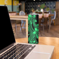 Polynesian Tribal Plumeria Flowers Skinny Tumbler Green Vibe LT9 - Polynesian Pride