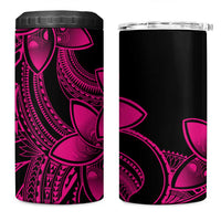Polynesian Tribal Plumeria Flowers 4 in 1 Can Cooler Tumbler Pink Vibe LT9 One Size: 16 oz Pink - Polynesian Pride