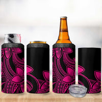 Polynesian Tribal Plumeria Flowers 4 in 1 Can Cooler Tumbler Pink Vibe LT9 - Polynesian Pride