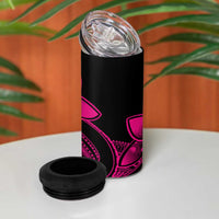 Polynesian Tribal Plumeria Flowers 4 in 1 Can Cooler Tumbler Pink Vibe LT9 - Polynesian Pride