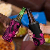 Polynesian Tribal Plumeria Flowers 4 in 1 Can Cooler Tumbler Pink Vibe LT9 - Polynesian Pride