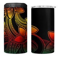 Polynesian Tribal Plumeria Flowers 4 in 1 Can Cooler Tumbler Reggae Vibe LT9 One Size: 16 oz Reggae - Polynesian Pride