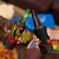 Polynesian Tribal Plumeria Flowers 4 in 1 Can Cooler Tumbler Reggae Vibe LT9 - Polynesian Pride