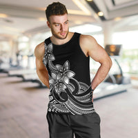 Polynesian Pride Plumeria Flowers Men Tank Top Polynesian Tribal White Vibe LT9 - Polynesian Pride