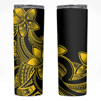 Polynesian Tribal Plumeria Flowers Skinny Tumbler Yellow Vibe LT9 Yellow - Polynesian Pride