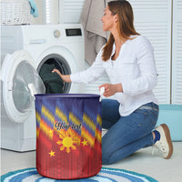 Personalized Philippines Eight Rays Sun Laundry Basket Traditional Filipino Igorot Pattern Motif LT9 - Polynesian Pride