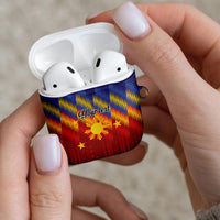 Personalized Philippines Eight Rays Sun AirPods Case Traditional Filipino Igorot Pattern Motif LT9 - Polynesian Pride